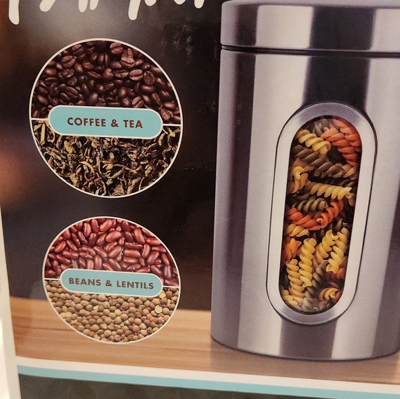 PARINI 3-piece Stainless Steel Storage Canister Set (Condition: New) - Picture 3 of 8